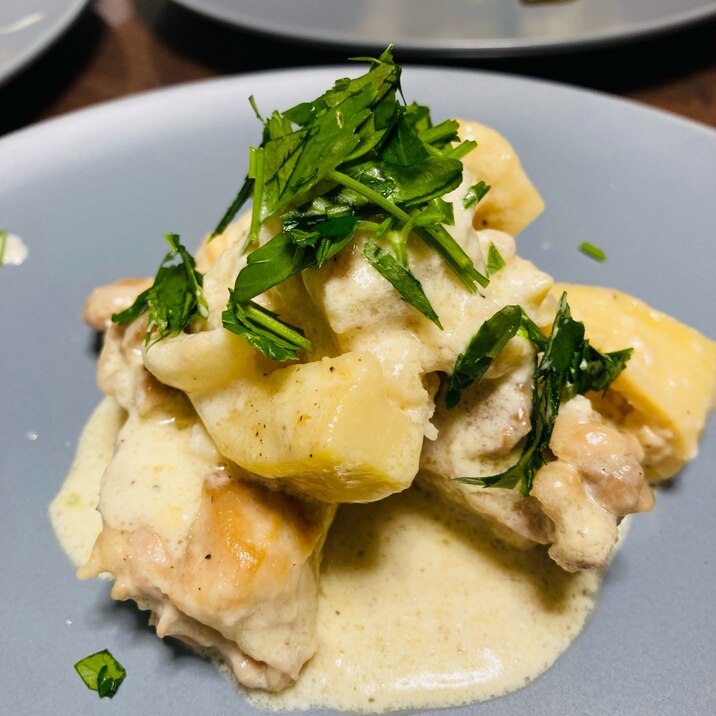 鶏とたけのこのクリーム煮